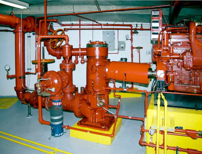 Bomba contra incendio de turbina vertical con motor diésel